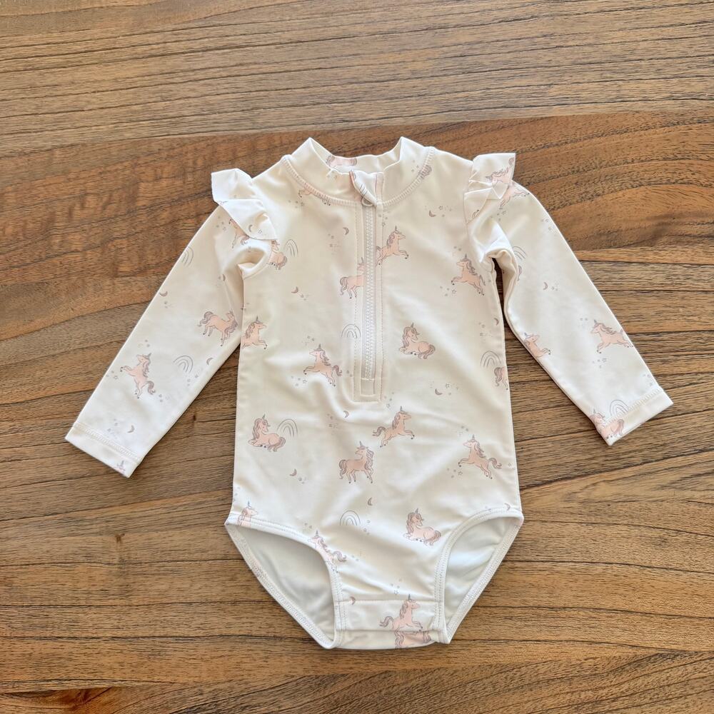 Quincy Mae Byron Rashguard One-Piece - Size 3-6 months